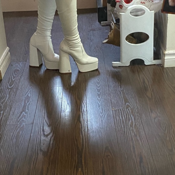 Windsorsmith HIGH KNEE boots WHITE - Picture 5 of 5